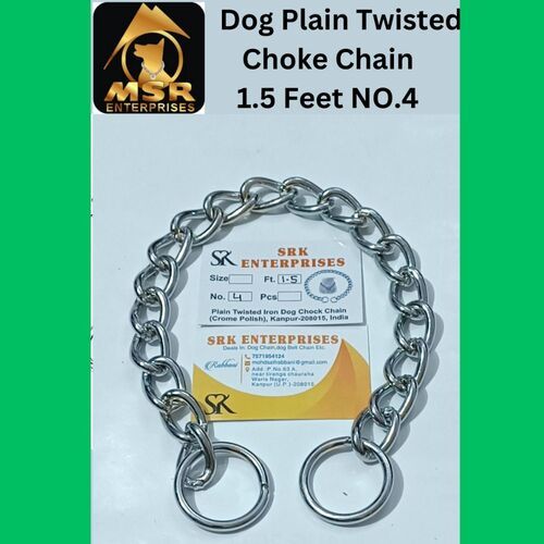 1.5 Feet Plain Twisted Iron Dog Choke Chain