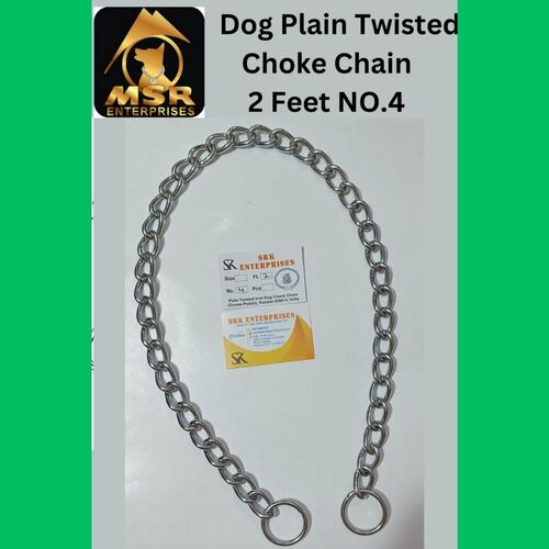 2 Feet Plain Twisted Iron Dog Choke Chain