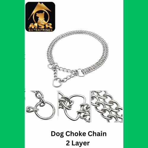 24 Inch 2 Layer Plain Twisted Choke Collar Chain