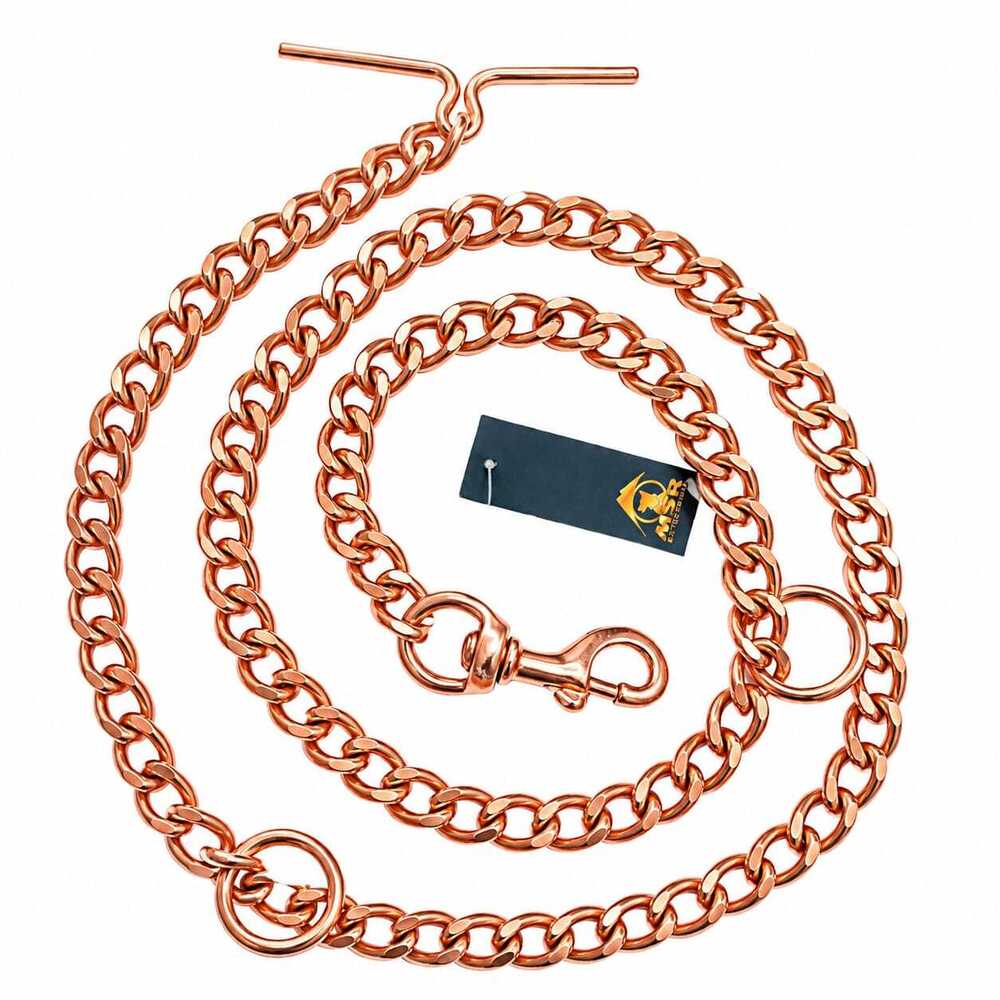 Dog Chain & Brass Hook Rose Gold