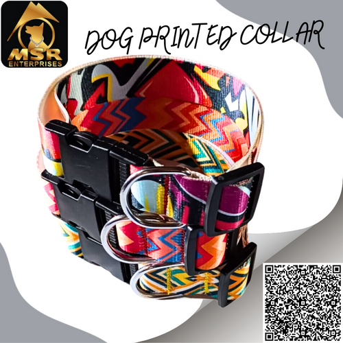 Adjustable Printed Dog  Buckle Collar PP / NYLON