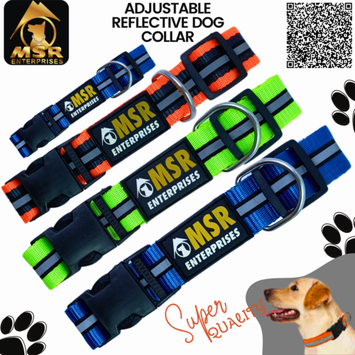 Adjustable Reflective Dog Collar PP / NYLON