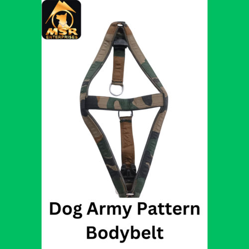 Army Pattern Padded Dog Body Belt