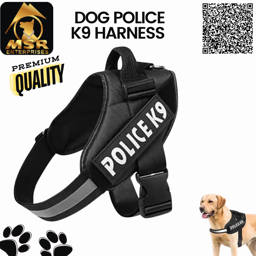 Black Dog Police K9 Harness