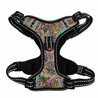 Dog Reflective Double Chest Harness - Pp/nylon, Xl Size, Pink & Black Colors | Durable Double Layer Design, Adjustable Fit For Active Dogs