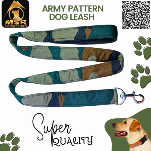 Army Pattern Padded Dog Leash