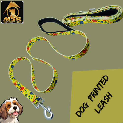 Dog Leash Printed  Padded