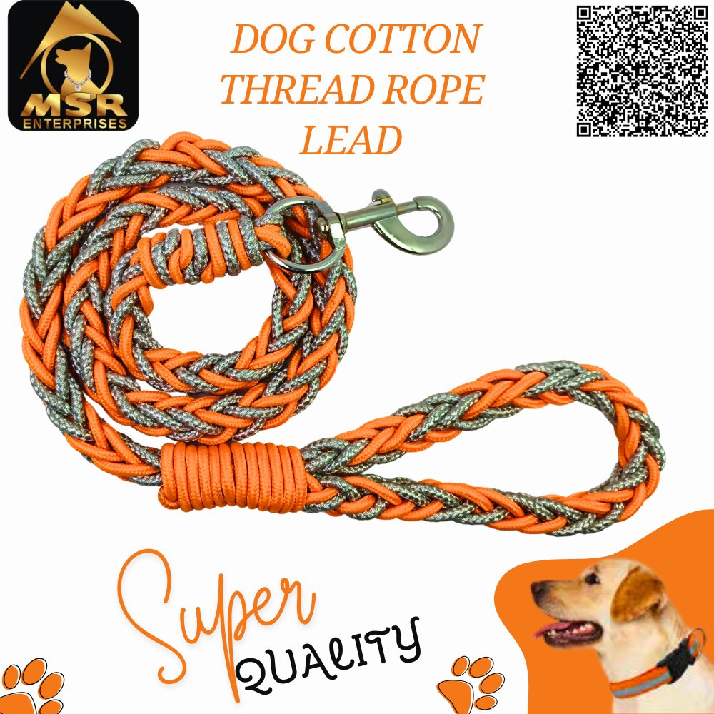 Dog Cotton Thread Lead - Color: Multicolor