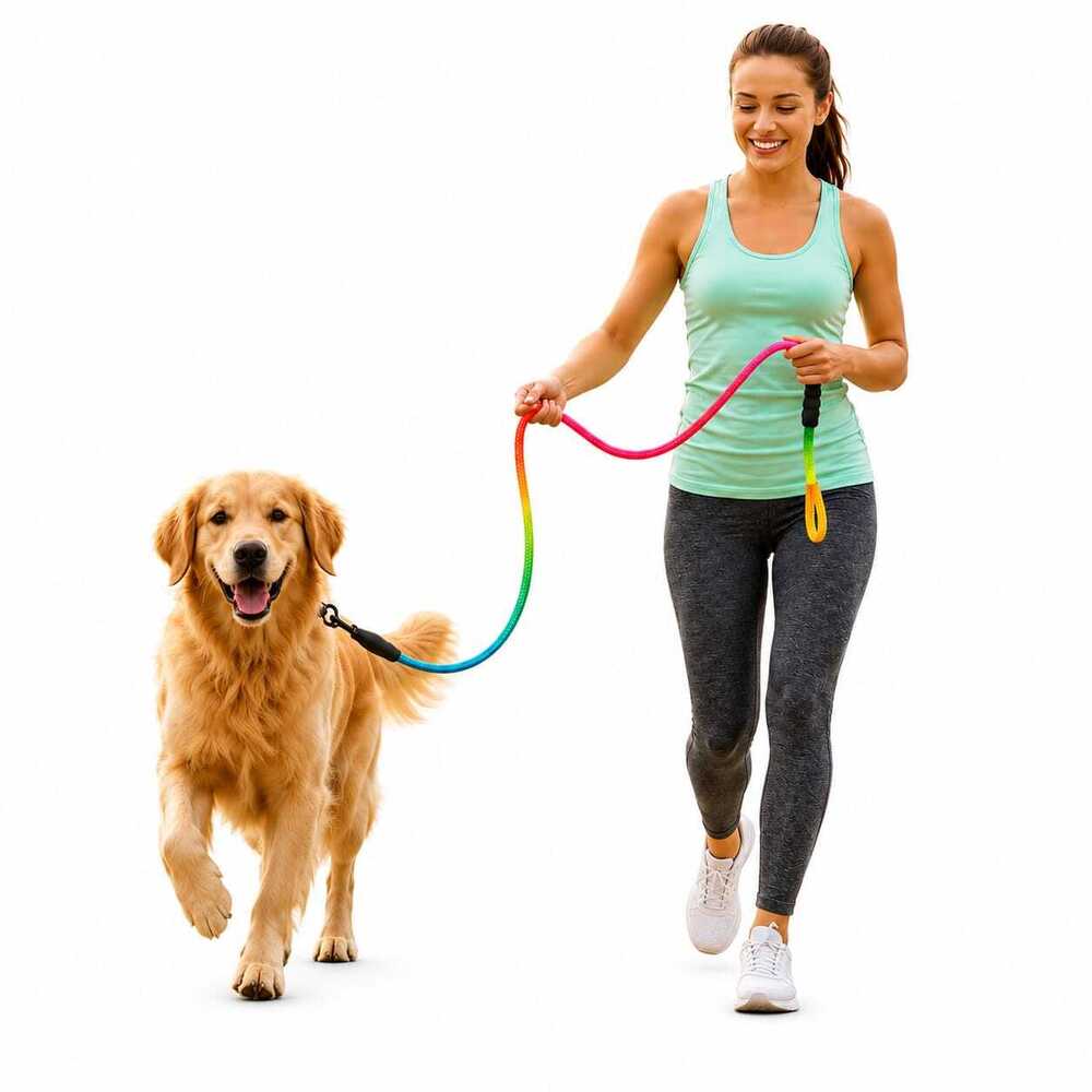 Dog Leash Rainbow Rope