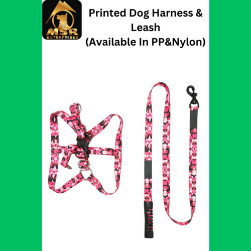 Single Printed / Double Printed Dog Harness And Leash Set