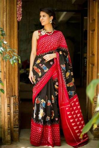 Printed Daily Wear Pure Cotton Saree  (Multicolor)