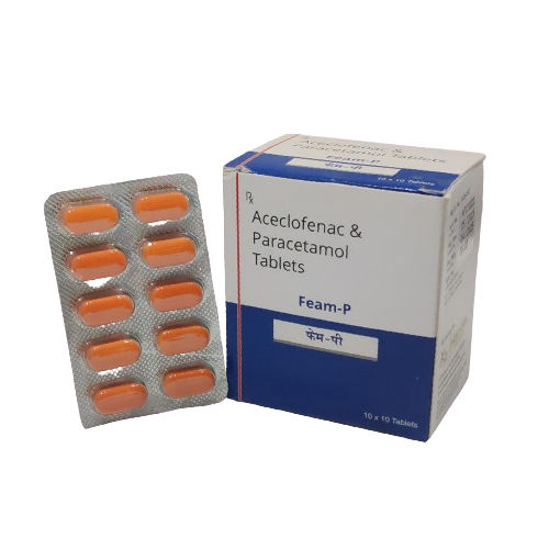 Aceclofenac And Paracetamol Tablets - Pain Relief Formula for Adults | General Medicines, Recommended Dosage As Suggested, Store in Cool Place