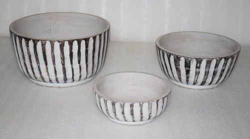 Set of 3 New design Wooden Bowl