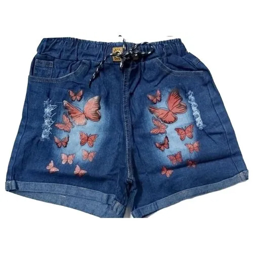 Ladies Denim Print Shorts