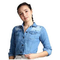 Denim Jacket - Womens, Full Sleeves, Normal Warm Degree | No Fade, Washable, Classic Style For Everyday Wear