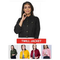 Cotton Twill Color Women's Jacket - Multicolor, Full Sleeves, Washable Quality