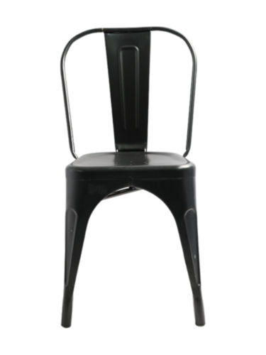 Adhunika Iron Tolix Chair Without Arm (17x16x33 Black)