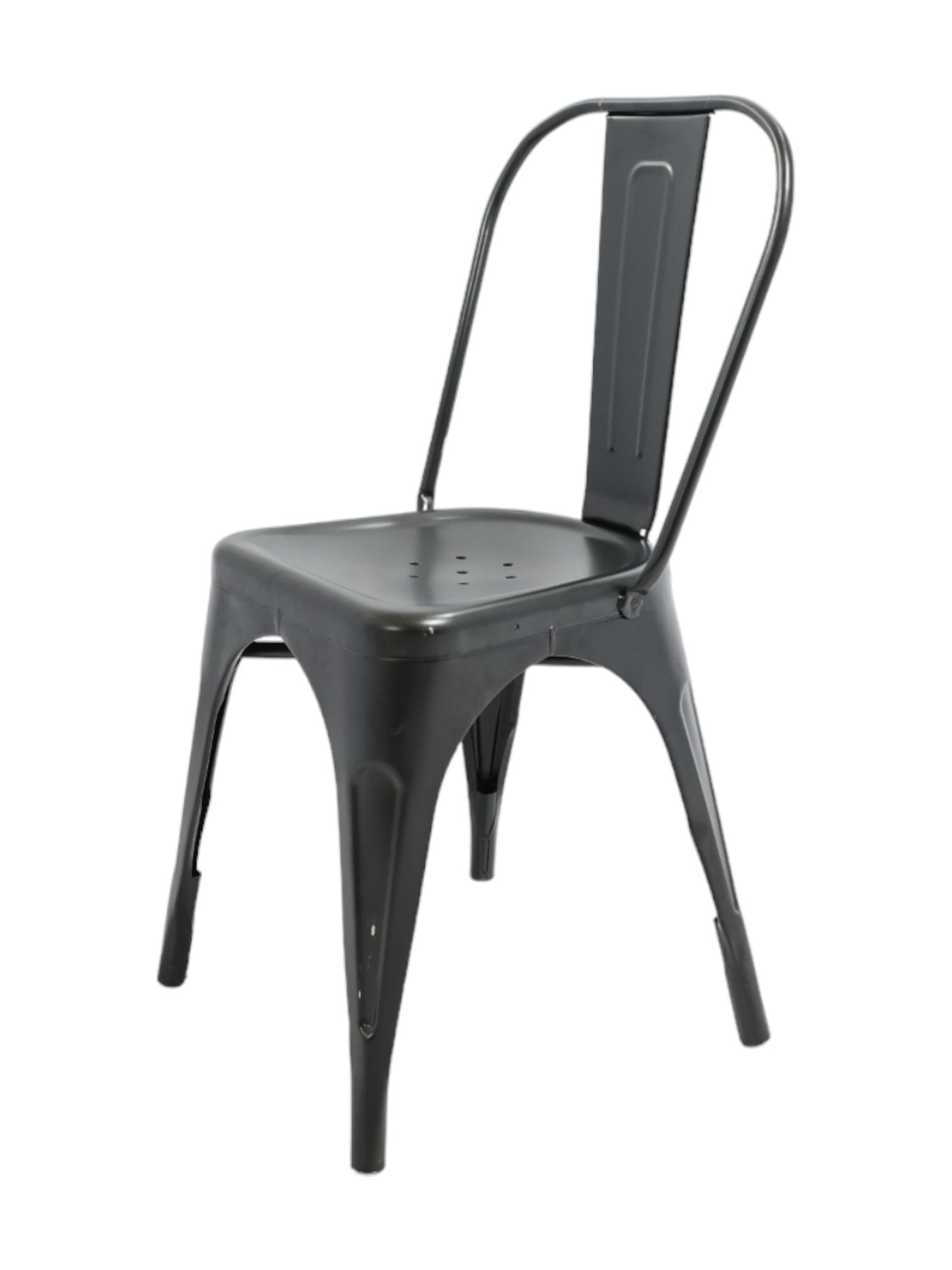 Adhunika Iron Tolix Chair Without Arm (17x16x33 Black)