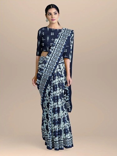 Printed Daily Wear Pure Cotton Saree