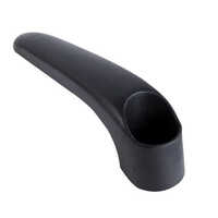 Heavy Glass Handle - Tempered Glass, Plastic Armrest With Glass Holder, Matte Black | Modern Design, Easy To Clean, Easy To Install, Warranty Included