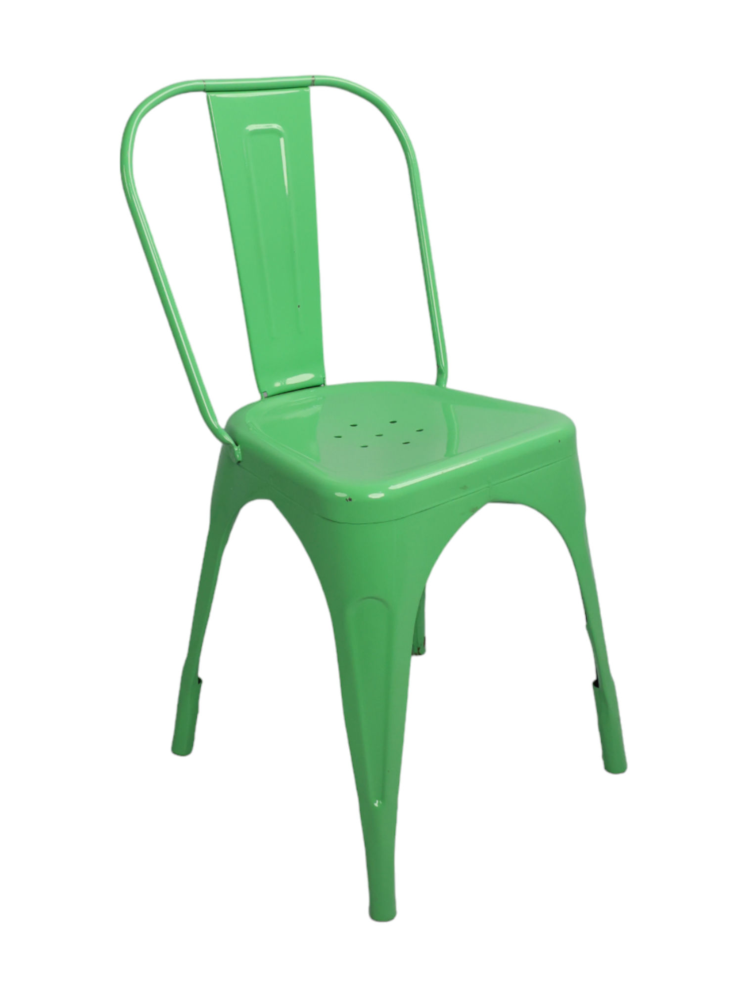 Adhunika Iron Tolix Chair Without Arm (17x16x33 Green)