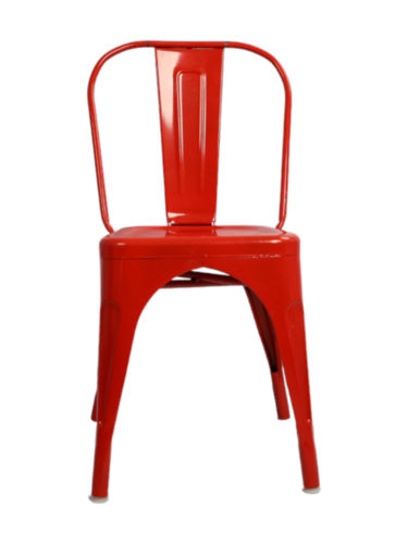Adhunika Iron Tolix Chair Without Arm (17x15x34 Red)