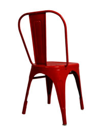 Adhunika Iron Tolix Chair Without Arm (17x15x34 Red)