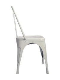 Adhunika Iron Tolix Chair Without Arm (17x16x33 White)