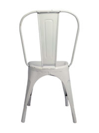 Adhunika Iron Tolix Chair Without Arm (17x16x33 White)