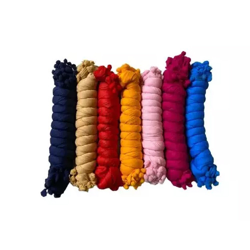 Pack Of 7 Ethnic Dupatta - Cotton Material, Customized Size, Different Available Colors | Washable, All-Season, Plain Patterned Elegance