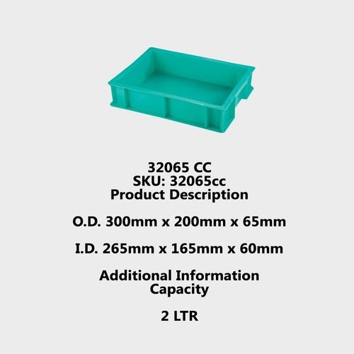 2 Ltr capacity Plastic crate