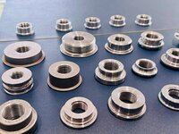 Bungs - Custom Raw Material Specifications, Thread Sizes: 1/2" Ngt, 3/4" Ngt, 17e, 25e, 28.8 Din 477, 26.2x2, 23.2x2