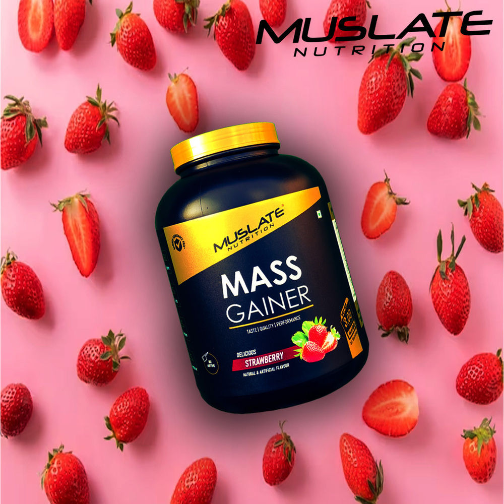 3Kg Strawberry Mass Gainer Dosage Form: Powder