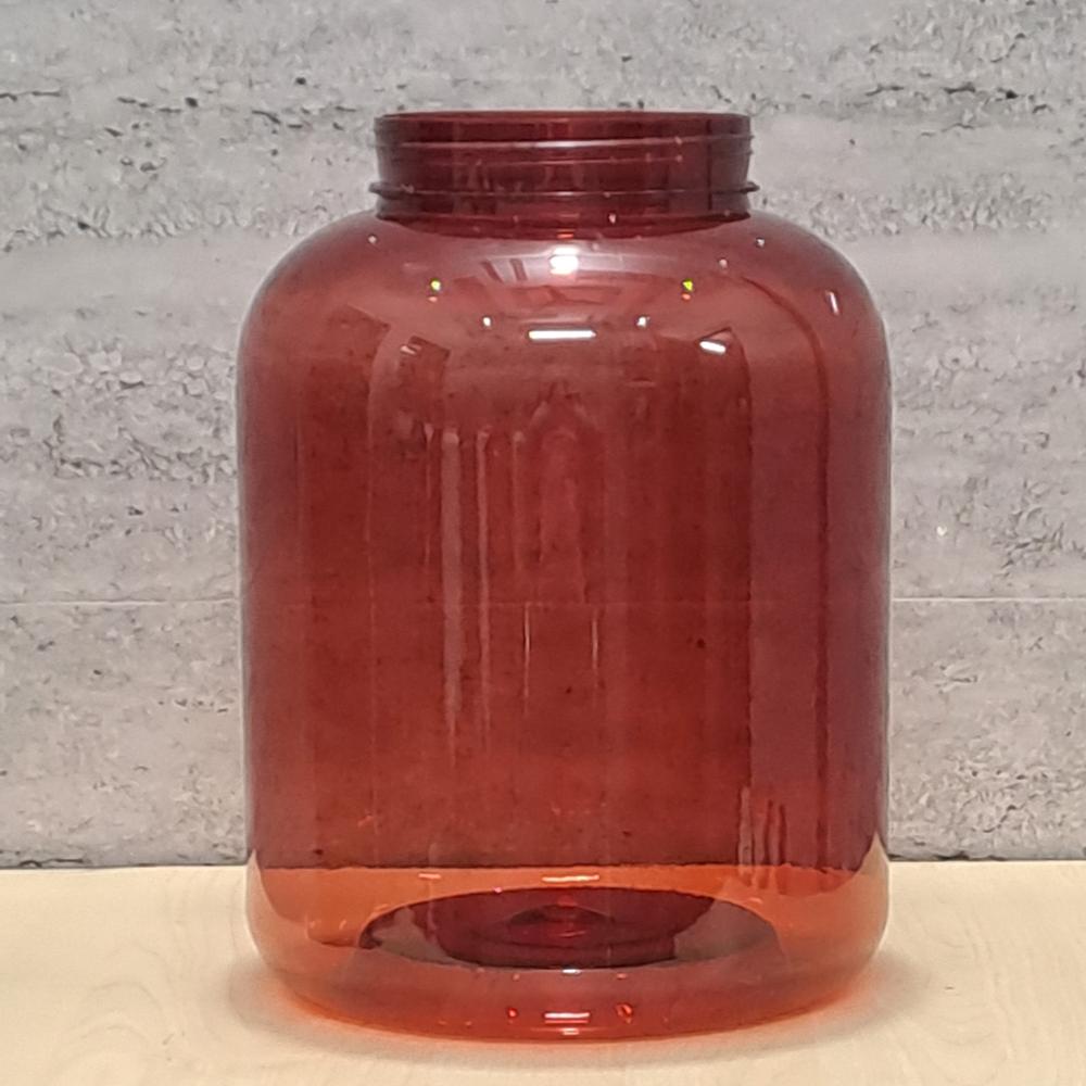 Pet Protein Jar Manufacture - Plastic Material, 28 Cm Length, Rigid Structure, Red Color | Customizable Size, Moisture & Impact Resistance
