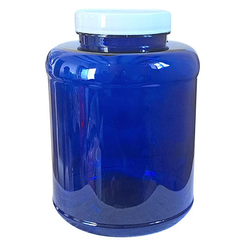Plastic Blue Protein Jar