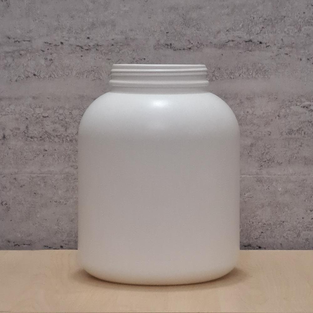Plastic White Protein Jar - Hdpe, Customized Size, Soft Hardness | Durable, Moisture-resistant, Round Design For Fitness Nutrition