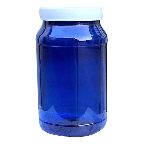 Plastic Blue Storage Jar