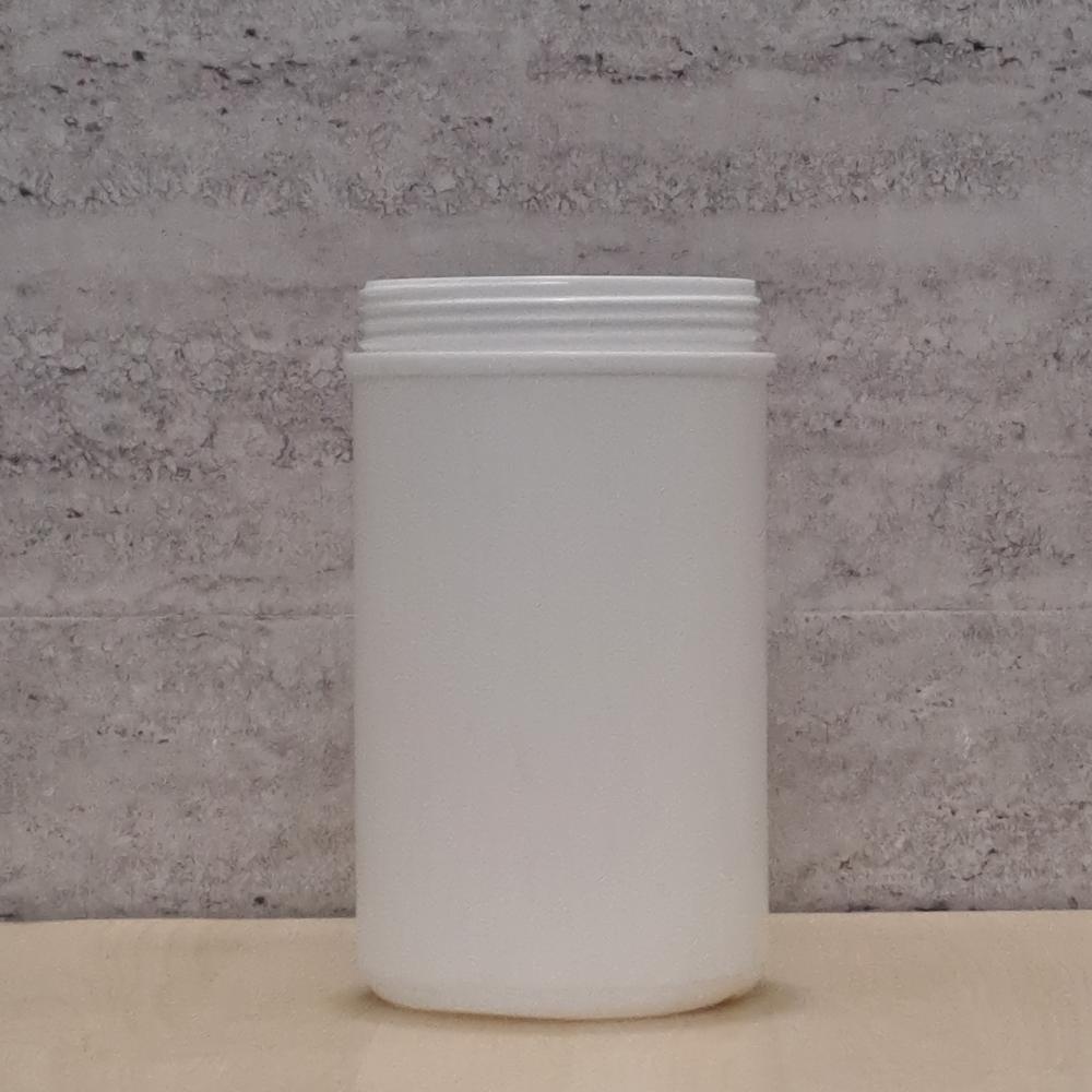 WHITE 1 KG HDPE PROTEIN JAR