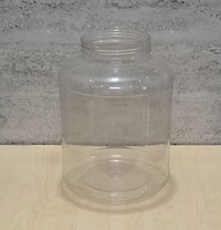 Transprent Supplement Jar Manufacture - Polyester Plastic, 3 Kg Size, Vibrant Red Color, Round Shape | Soft Material For Snug Fit And Versatile Use