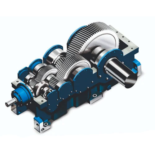 Blue Bevel Helical Gearbox