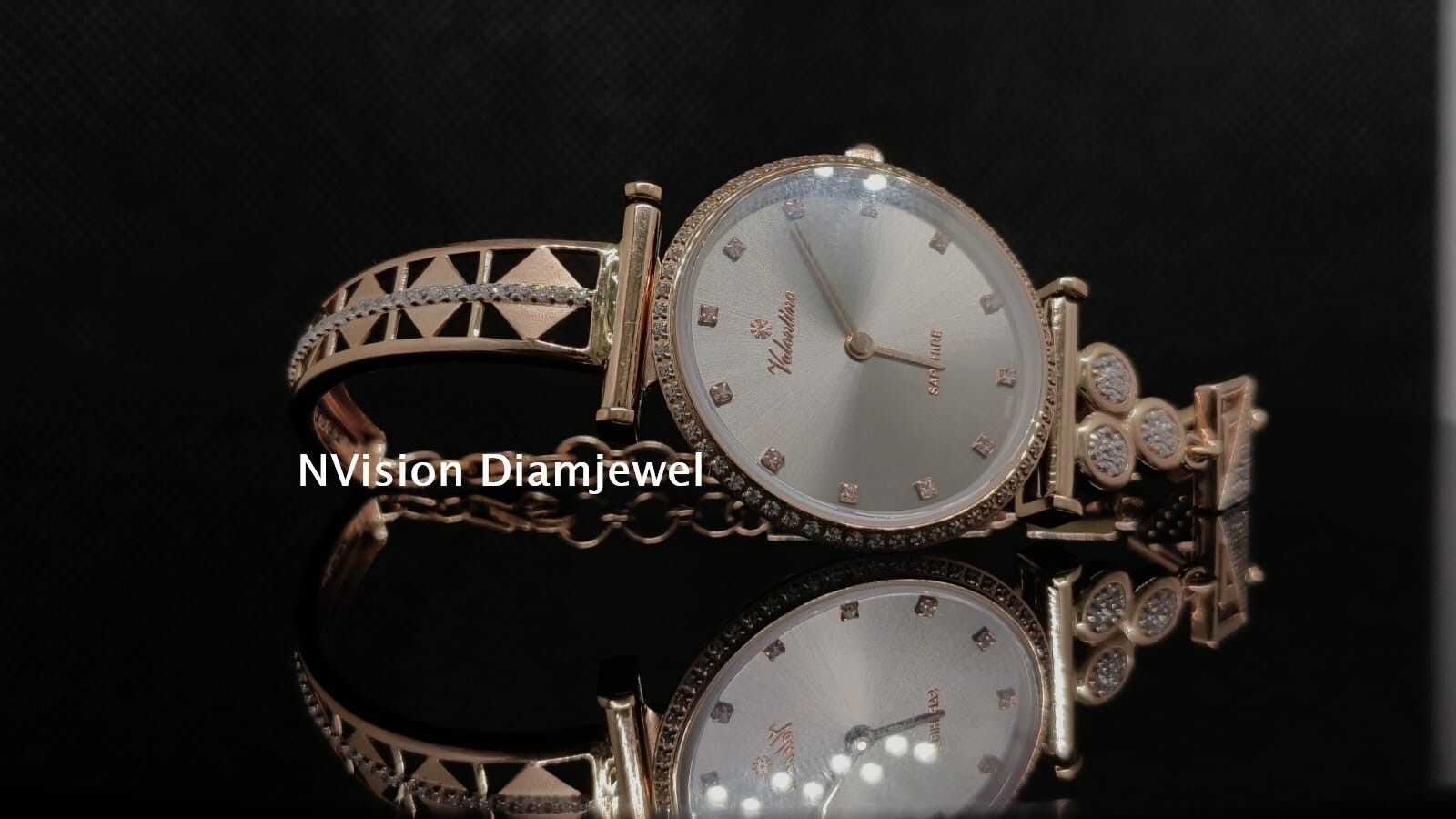 Rose Gold 18KT Natural Diamond Watch