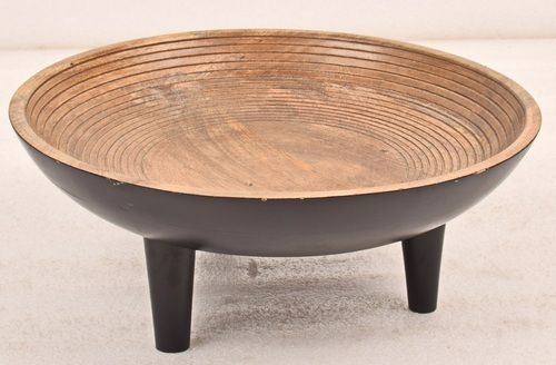 Wooden Bowl With Three Leg