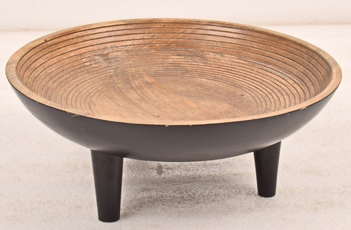 Wooden Bowl With Three Leg