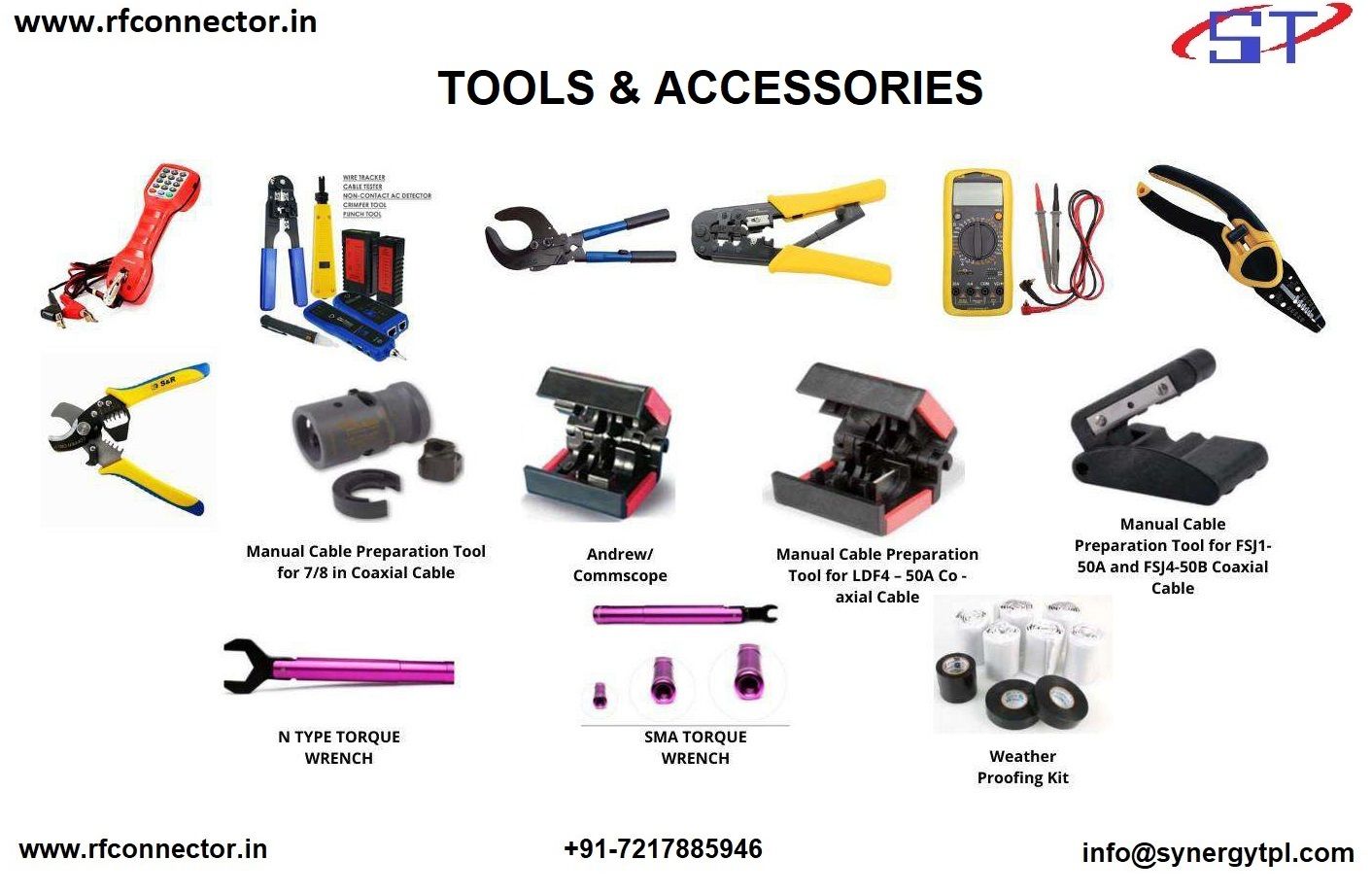 RF CONNECTORS SD-9802, 31 in 1 precision