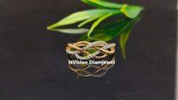 Yellow Gold Natural Diamond Wave Ring