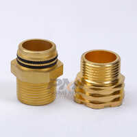 Brass Male Female Insert - Stainless Steel, Customized Size, Golden Color, Polished Finish | Cnc Machined, Round Shape, Industrial Usage