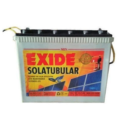 Solar Exide Batterys - Color: White