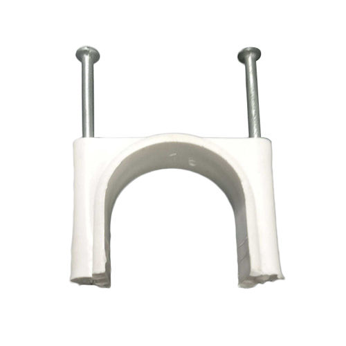 White Pipe Cable Clip