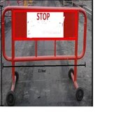 Movable Metal Barrier - Color: Red / White