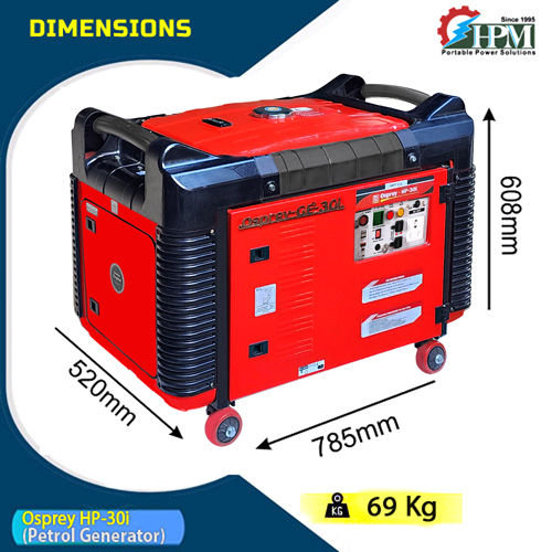 3 KVA Silent Digital Inverter Generator  Model Osprey HP-30i Recoil Start